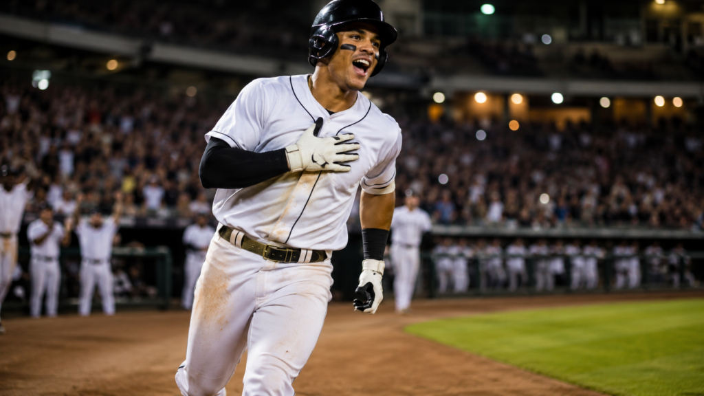 Imagen editorial relacionada con Jesús Rodríguez primer jonrón MLB