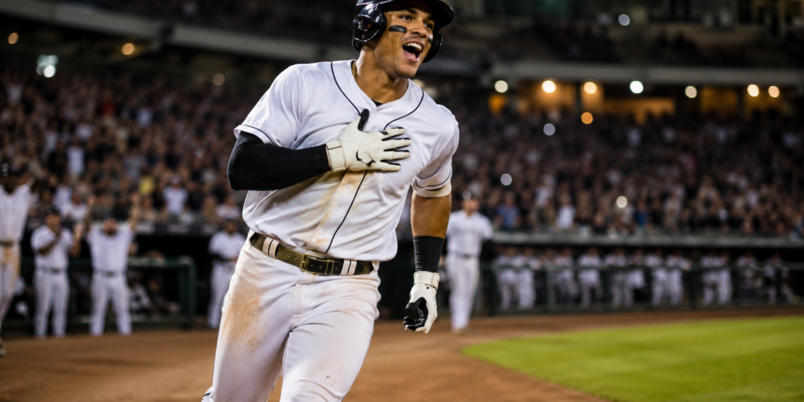 Imagen editorial relacionada con Jesús Rodríguez primer jonrón MLB
