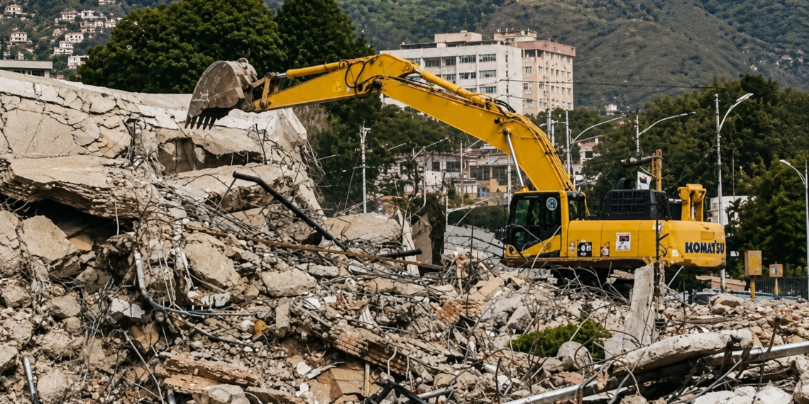 Intensifican remoción de escombros en vías principales de La Guaira tras sismos recientes